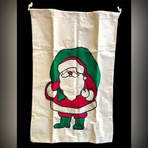 Vintage Santa Sack Canvas Santa